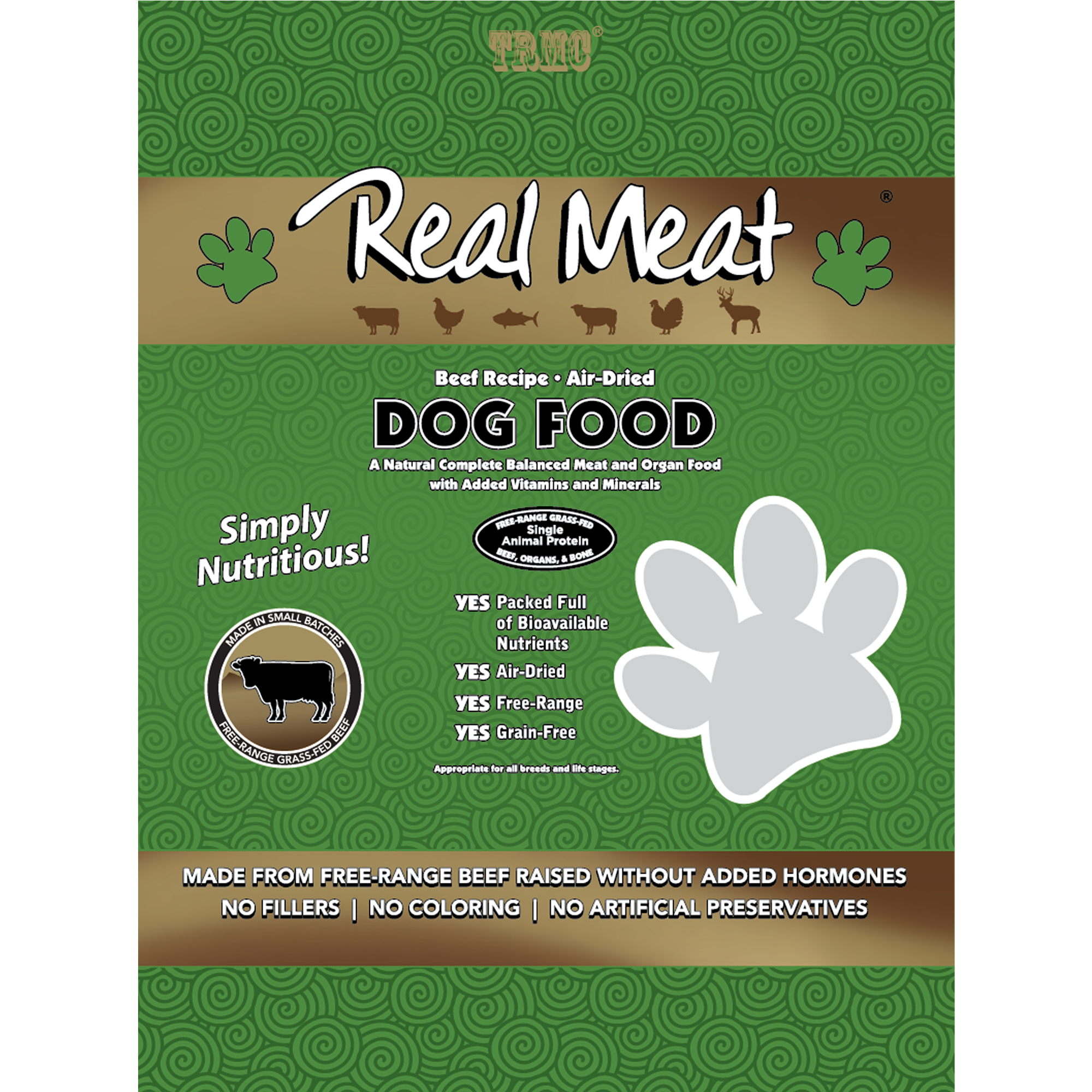 Real Meat Air Dried Dog Food 10lb Beef