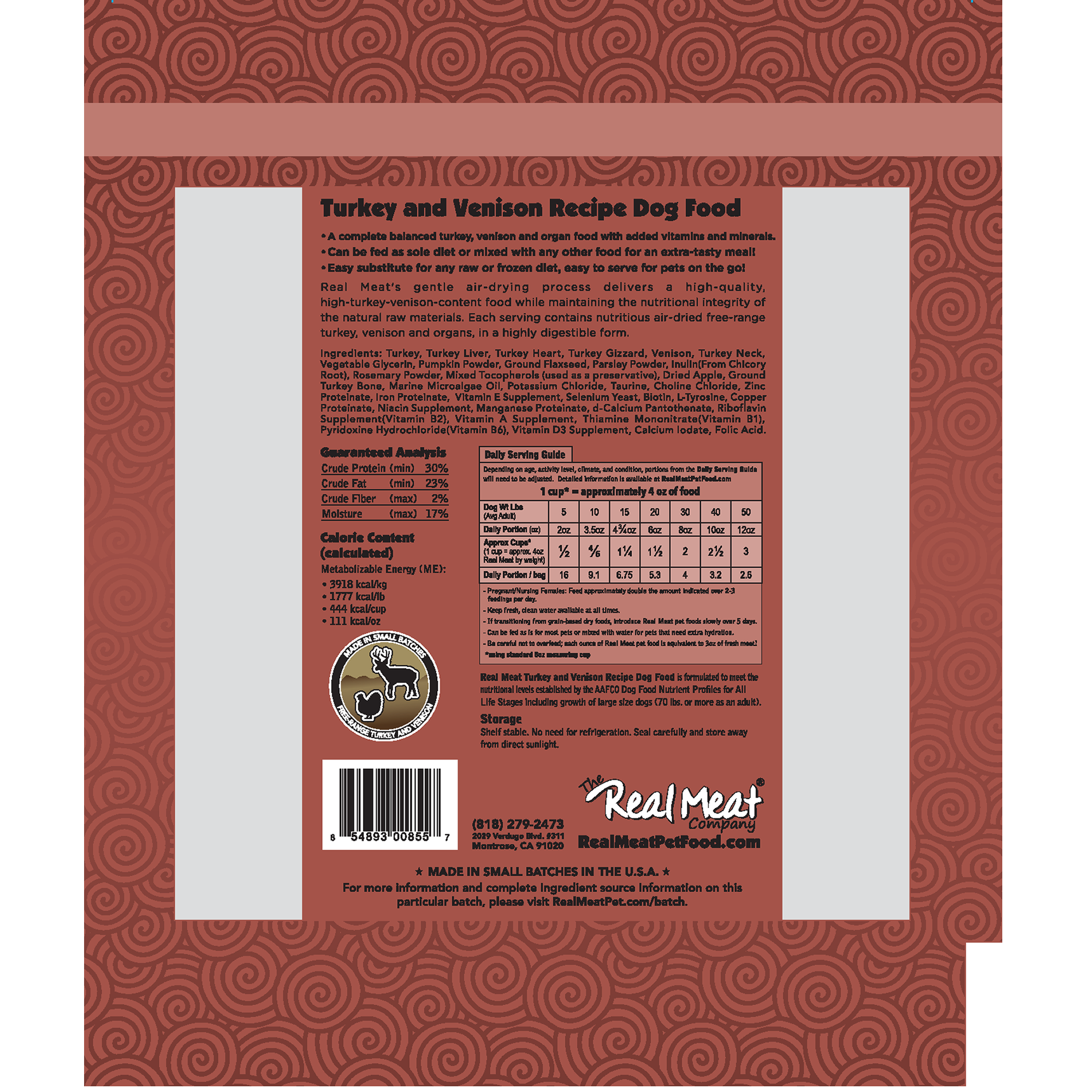 Turkey and venison dog clearance food