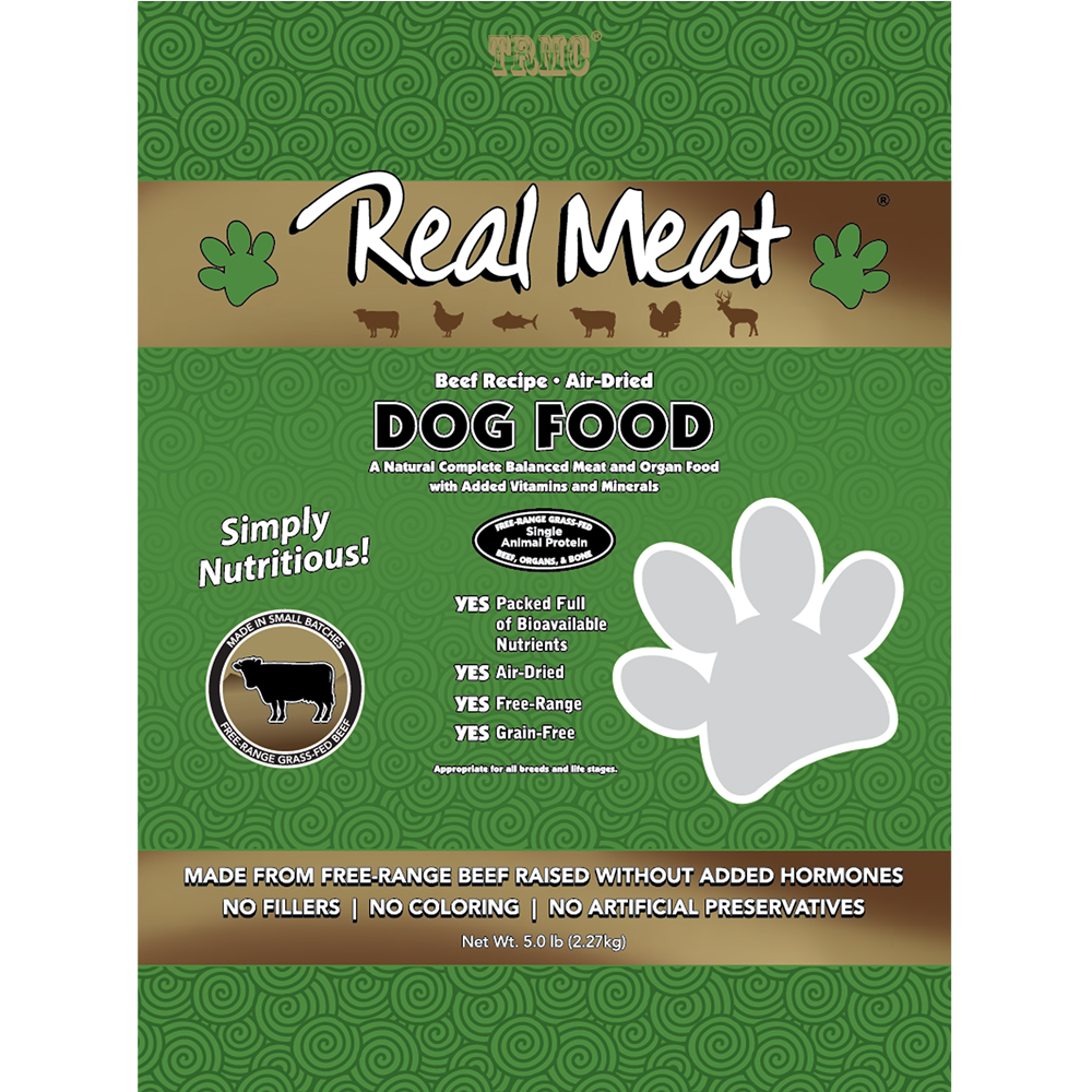 Real Meat Air-Dried Beef Dog Food 5 lbs